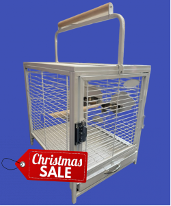 Parrot-Supplies Parrot Travel Cage - White